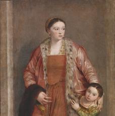 Paolo Caliari, dit Véronèse (1528-1588), Portrait de la comtesse Livia da Porto Thiene et sa fille Deidamia. 1552, peinture (huile sur toile), 208,4 × 121 cm. États-Unis d’Amérique, Baltimore, The Walters Art Museum, Acquired by Henry Walters, 1921, 37.541