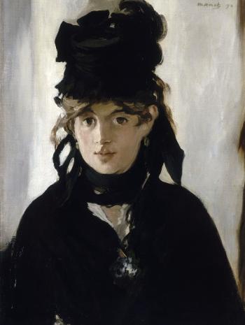 Berthe Morisot, jeune femme vêtue en noir