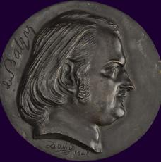 Médaille Balzac de profil